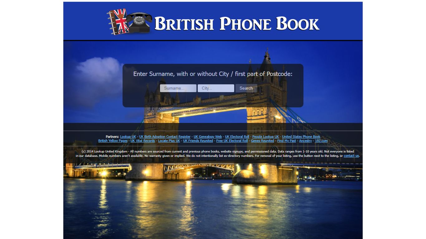 BritishPhoneBook.com - British Phone Book - UK Phone Book - United ...