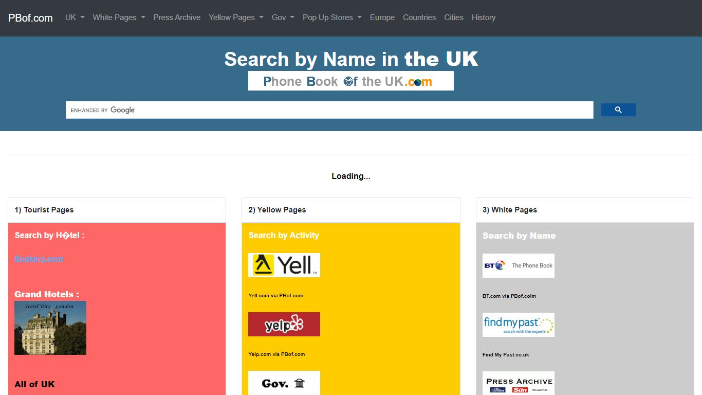 Phone Book of the UK.com +44 - Directory